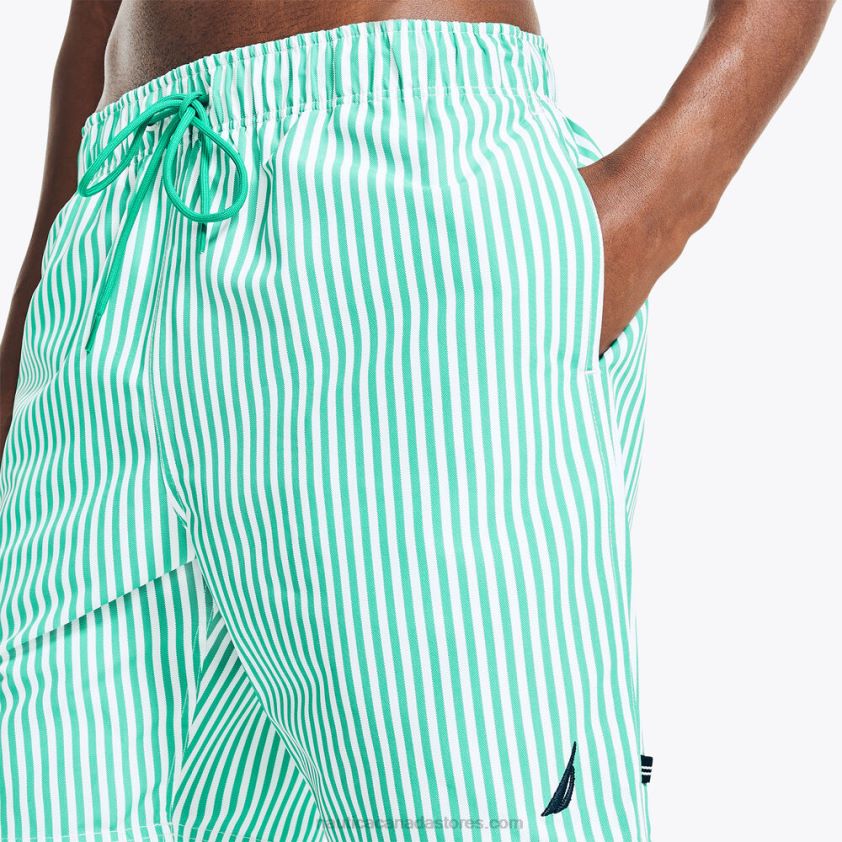 Sustainably Crafted 8\" Printed Quick-Dry Swim Nautica Men Dark Dill R260HV462