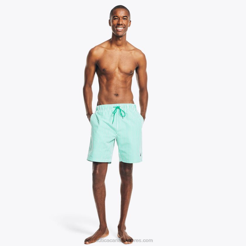 Sustainably Crafted 8\" Printed Quick-Dry Swim Nautica Men Dark Dill R260HV462