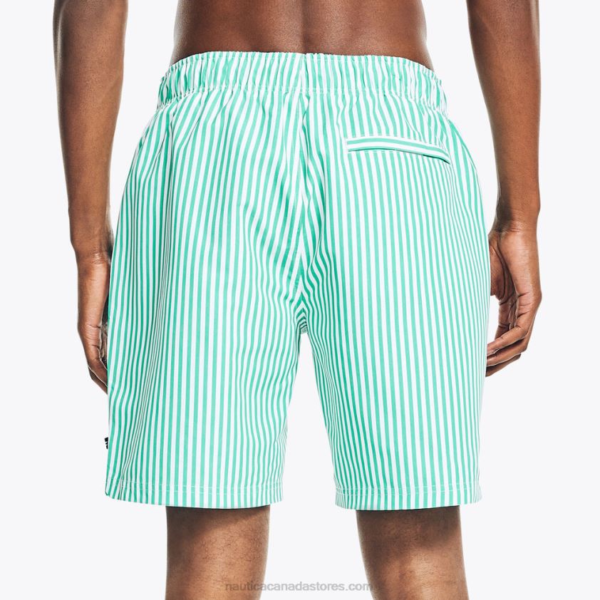 Sustainably Crafted 8\" Printed Quick-Dry Swim Nautica Men Dark Dill R260HV462