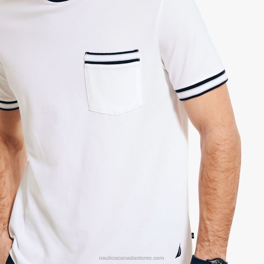 Big & Tall Crewneck Pocket T-Shirt Nautica Men Bright White R260HV357