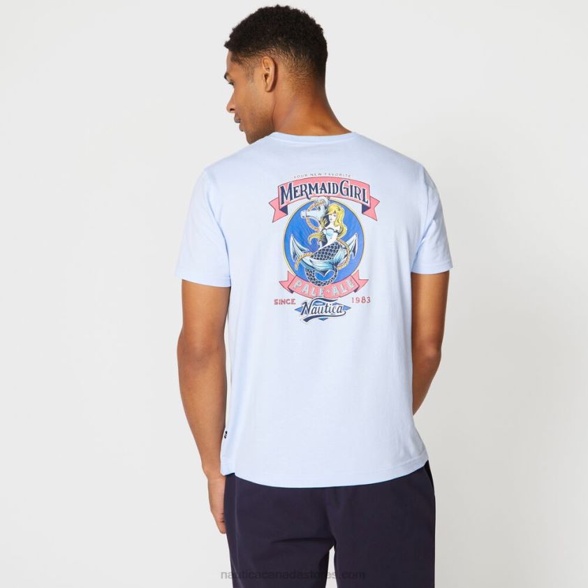 Big & Tall Mermaid Graphic Tee Nautica Men Azure Blue R260HV723