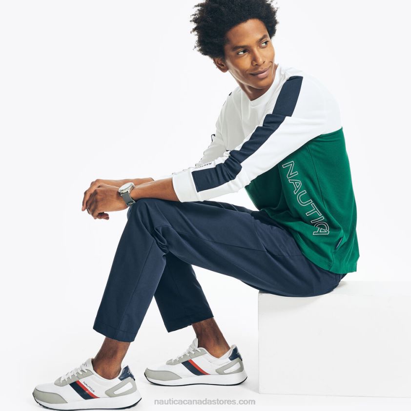 Big & Tall Navtech Colorblock Long-Sleeve T-Shirt Nautica Men Navy R260HV438