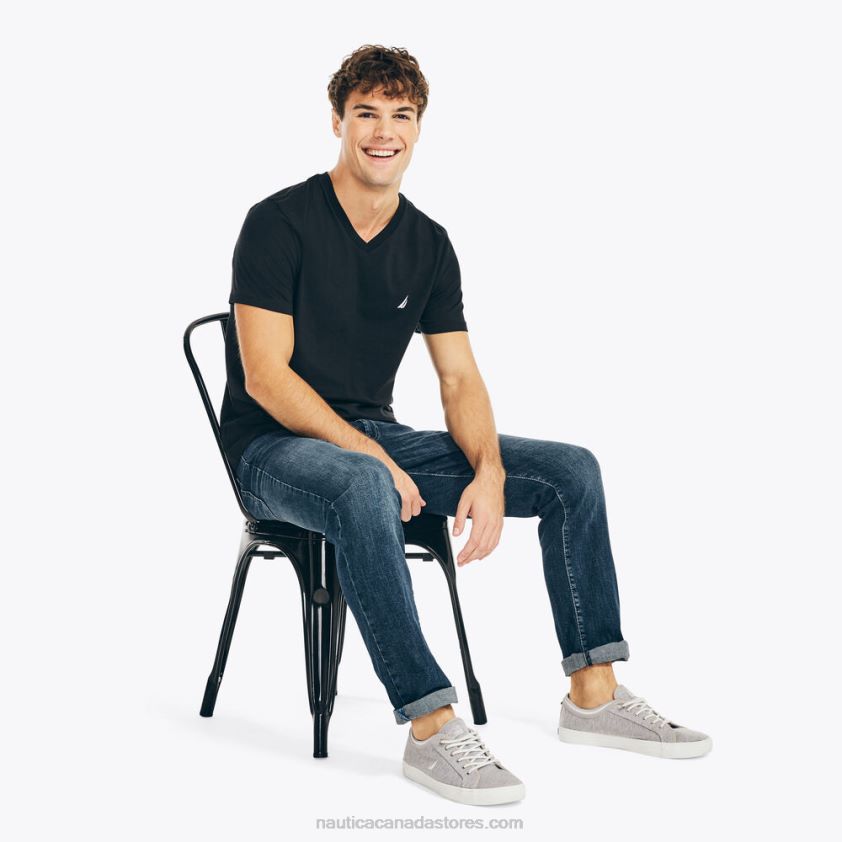 Big & Tall Performance V-Neck T-Shirt Nautica Men True Black R260HV692