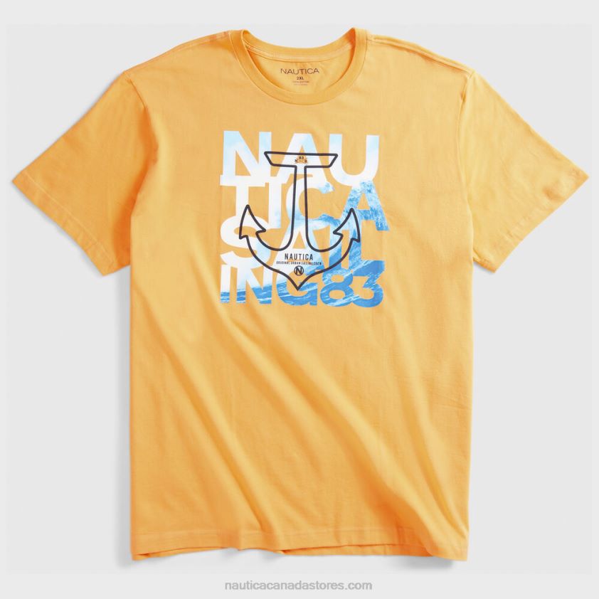 Big & Tall Sailing Graphic T-Shirt Nautica Men Orange R260HV721