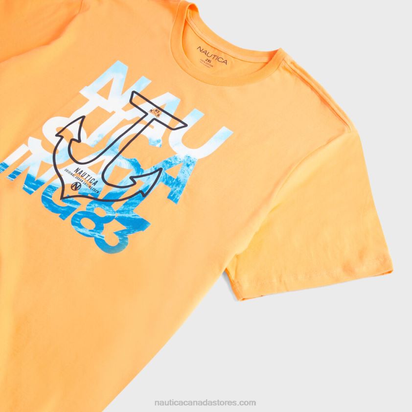 Big & Tall Sailing Graphic T-Shirt Nautica Men Orange R260HV721
