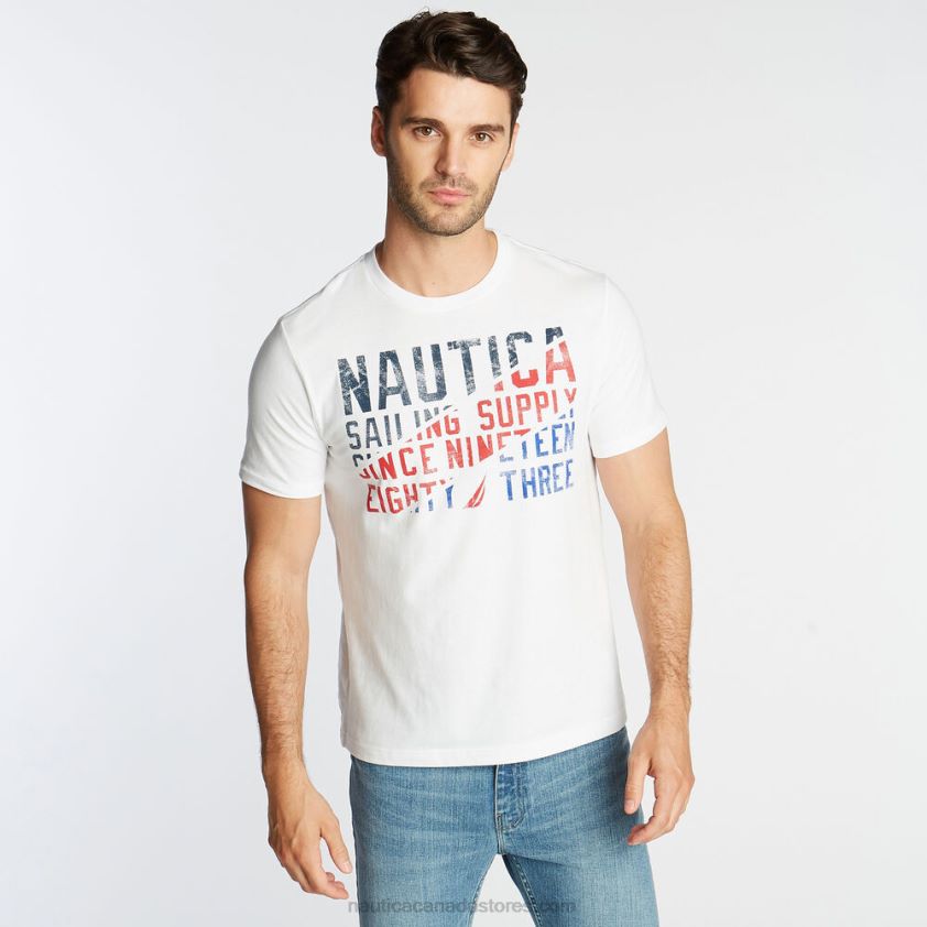 Big & Tall Sailing Supply Graphic T-Shirt Nautica Men Bright White R260HV642