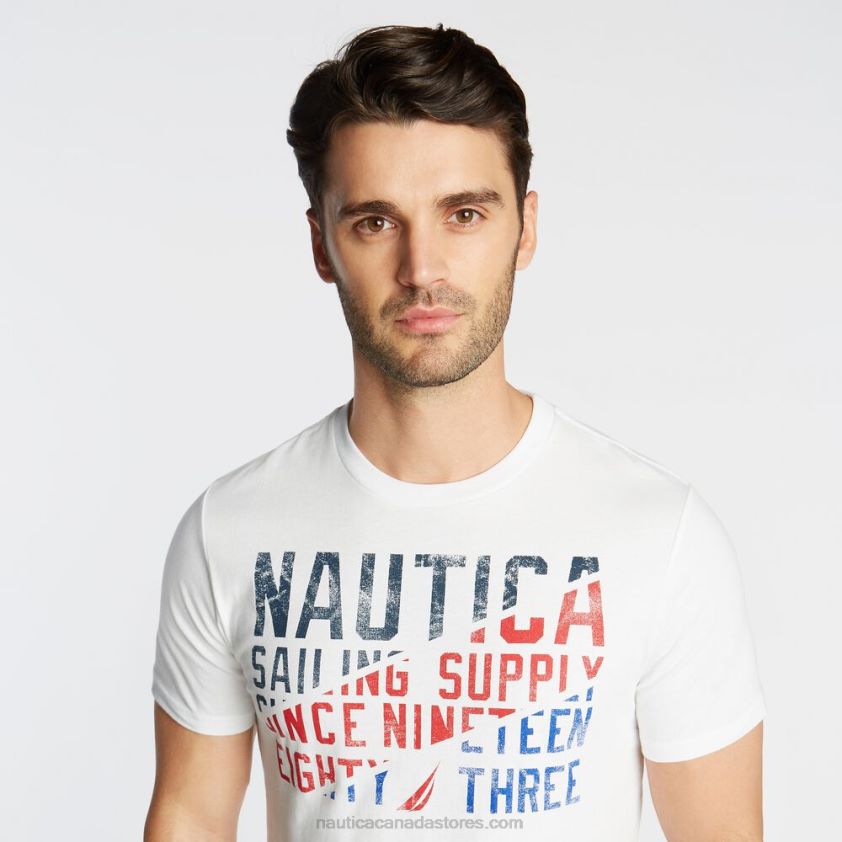 Big & Tall Sailing Supply Graphic T-Shirt Nautica Men Bright White R260HV642