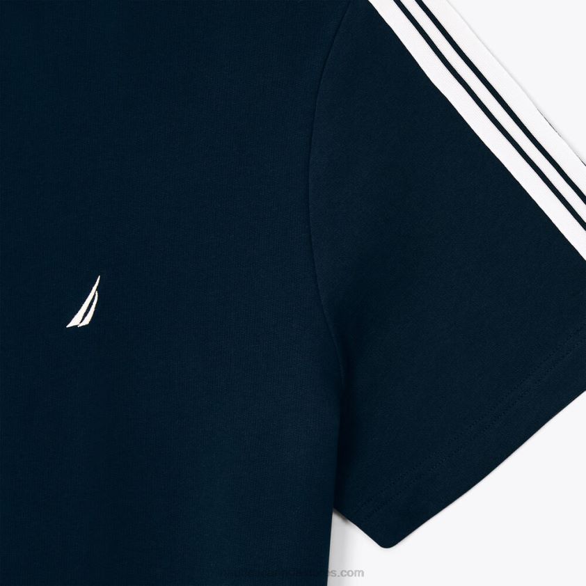 Big & Tall Striped Crewneck T-Shirt Nautica Men Navy R260HV461