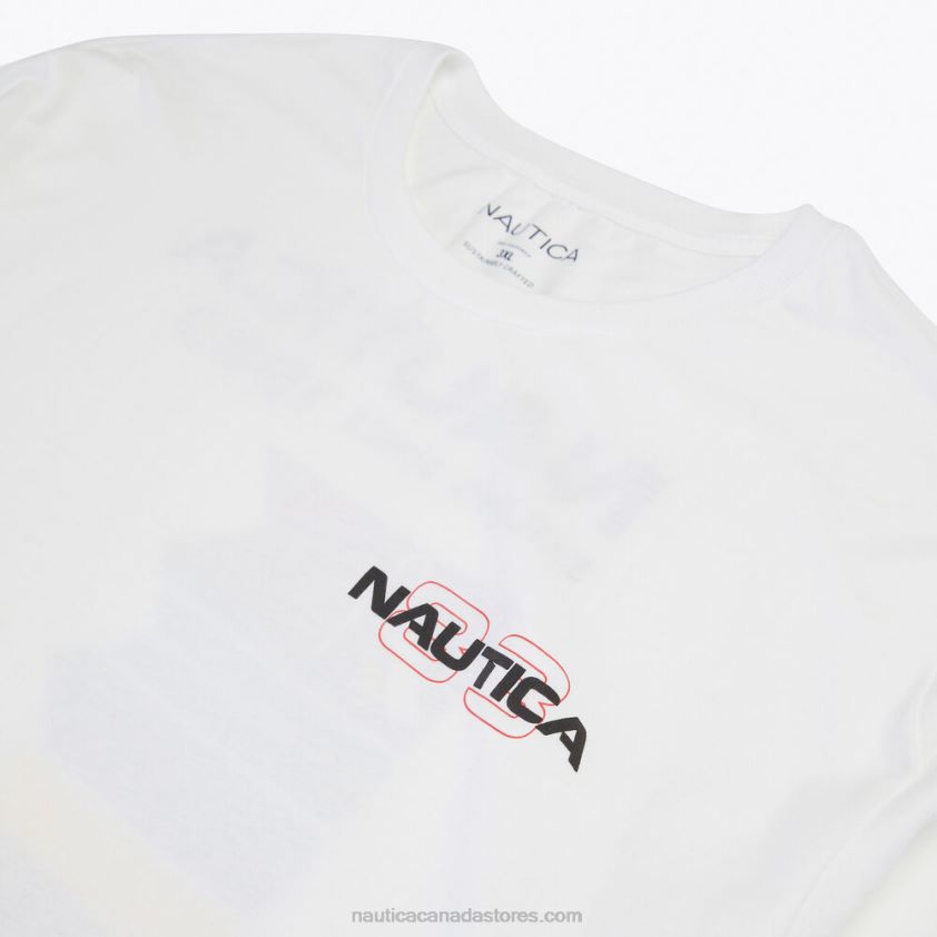 Big & Tall Sustainably Crafted Competition Graphic Long-Sleeve T-Shirt Nautica Men Bright White R260HV492