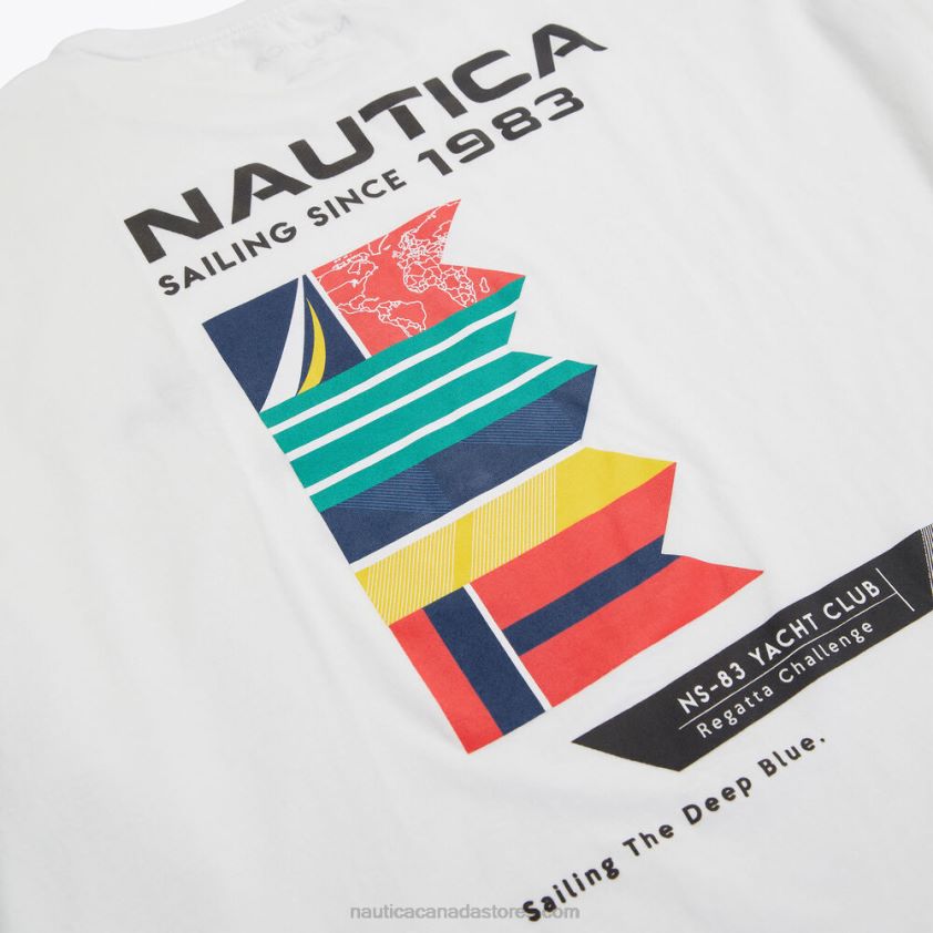Big & Tall Sustainably Crafted Competition Graphic Long-Sleeve T-Shirt Nautica Men Bright White R260HV492