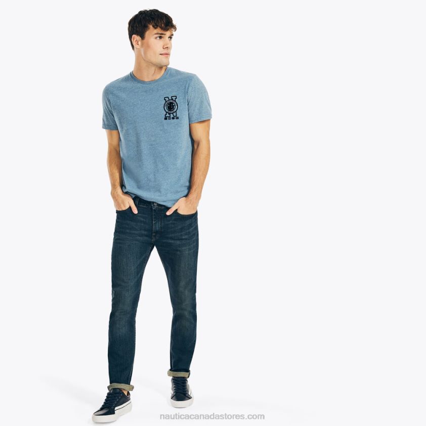 Big & Tall Sustainably Crafted Marine Graphic T-Shirt Nautica Men Anchor Blue Heather R260HV579