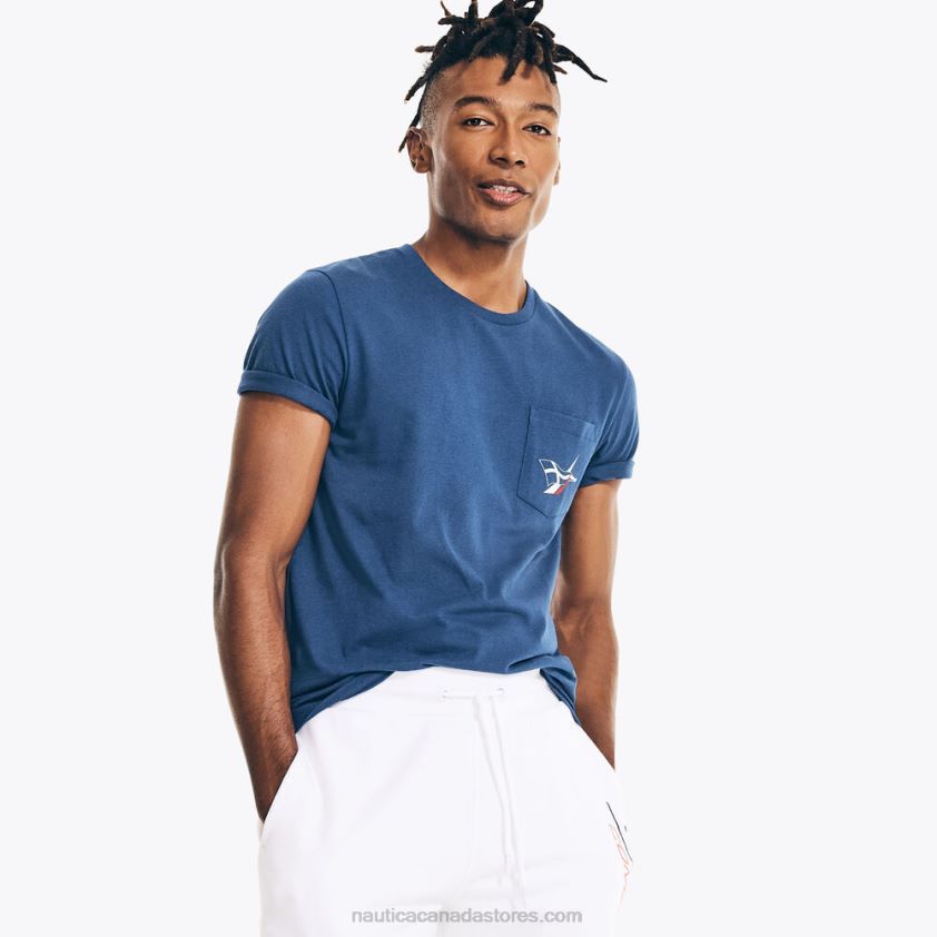 Big & Tall Sustainably Crafted Ocean Challenge Graphic T-Shirt Nautica Men Blue Depths R260HV697