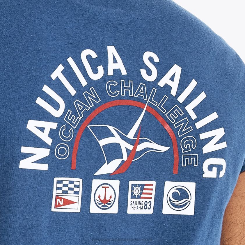 Big & Tall Sustainably Crafted Ocean Challenge Graphic T-Shirt Nautica Men Blue Depths R260HV697