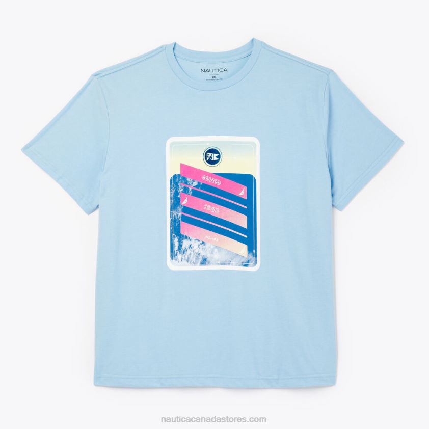 Big & Tall Sustainably Crafted Ocean Photo Graphic T-Shirt Nautica Men Cobalt Wave R260HV600