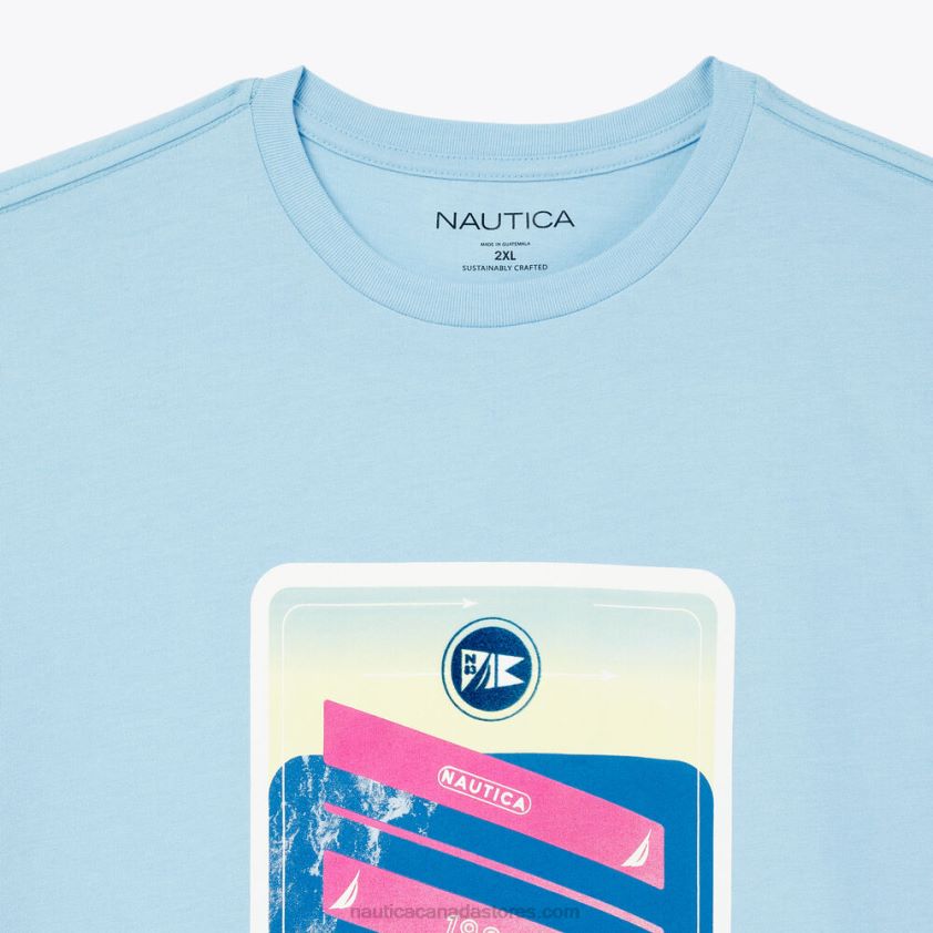Big & Tall Sustainably Crafted Ocean Photo Graphic T-Shirt Nautica Men Cobalt Wave R260HV600