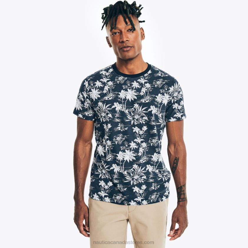 Big & Tall Sustainably Crafted Printed T-Shirt Nautica Men Navy R260HV583