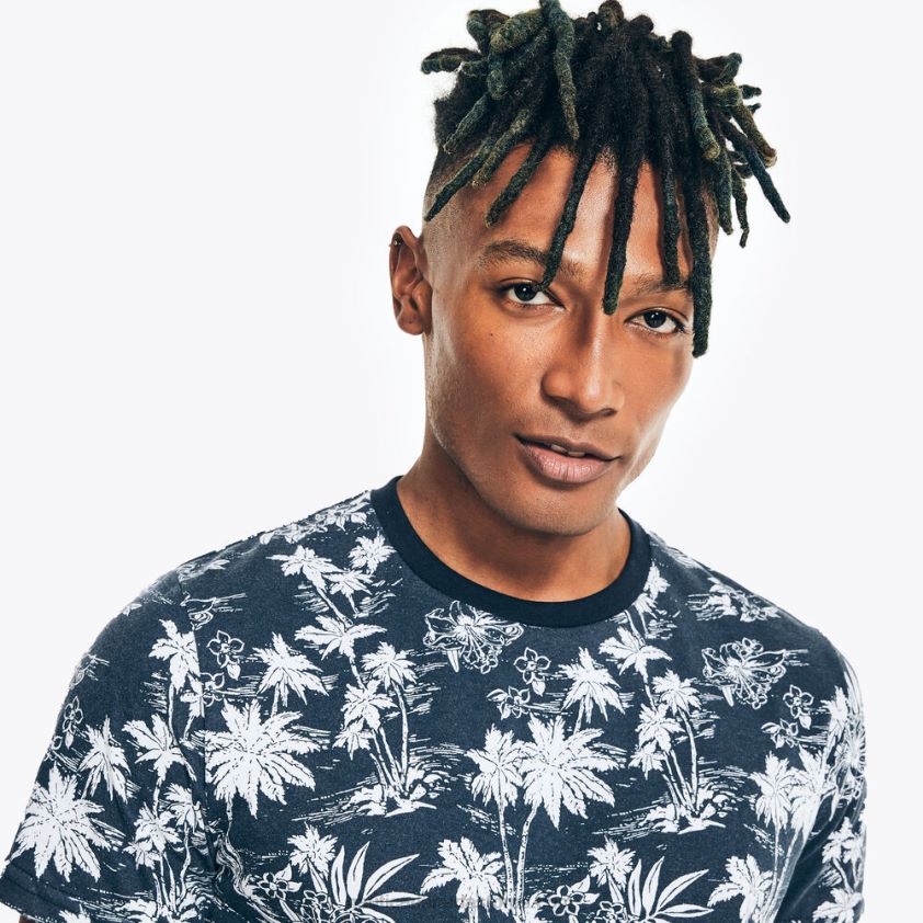 Big & Tall Sustainably Crafted Printed T-Shirt Nautica Men Navy R260HV583