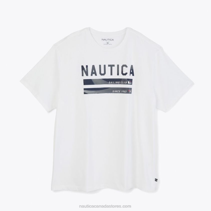Big & Tall Sustainably Crafted Sailing Club Graphic T-Shirt Nautica Men Bright White R260HV594