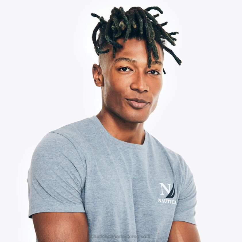 Big & Tall Sustainably Crafted Sailing Division Graphic T-Shirt Nautica Men Anchor Blue Heather R260HV654