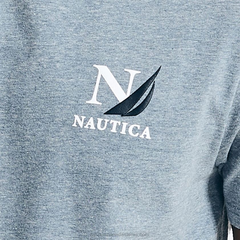 Big & Tall Sustainably Crafted Sailing Division Graphic T-Shirt Nautica Men Anchor Blue Heather R260HV654