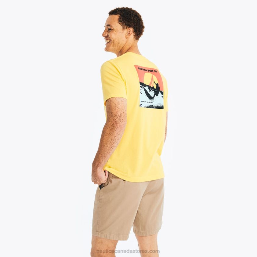 Big & Tall Sustainably Crafted Surf Graphic T-Shirt Nautica Men French Vanilla R260HV582