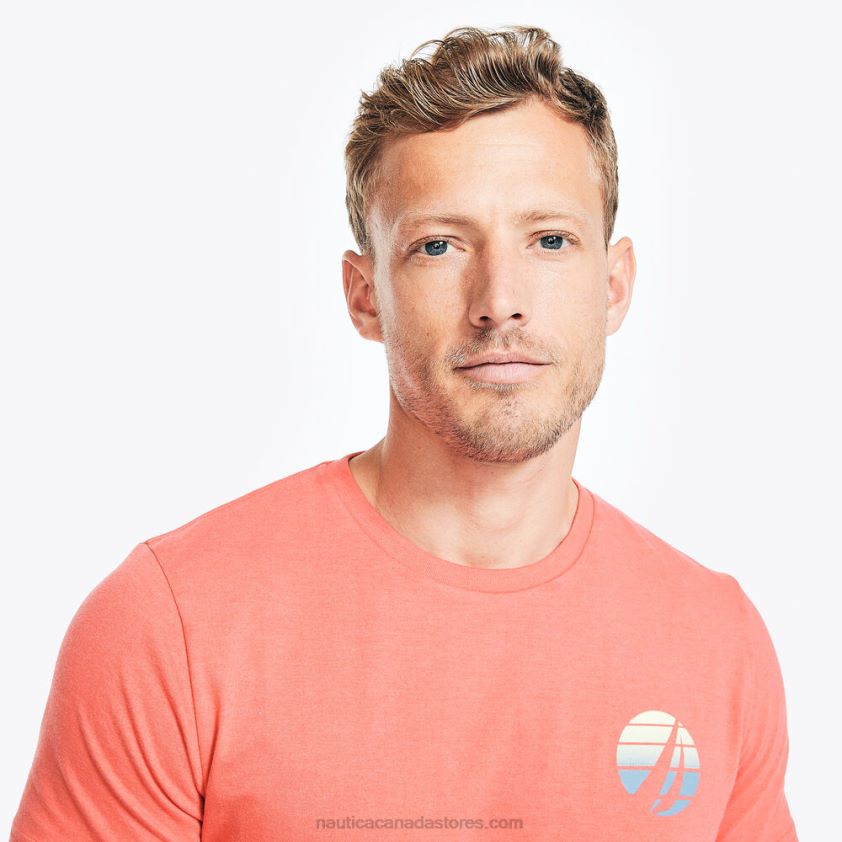 Big & Tall Sustainably Crafted Surfing Graphic T-Shirt Nautica Men Glory Red R260HV627