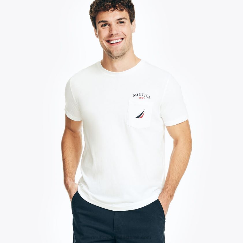 Big & Tall Sustainably Crafted Yacht Club Pocket Graphic T-Shirt Nautica Men Bright White R260HV428