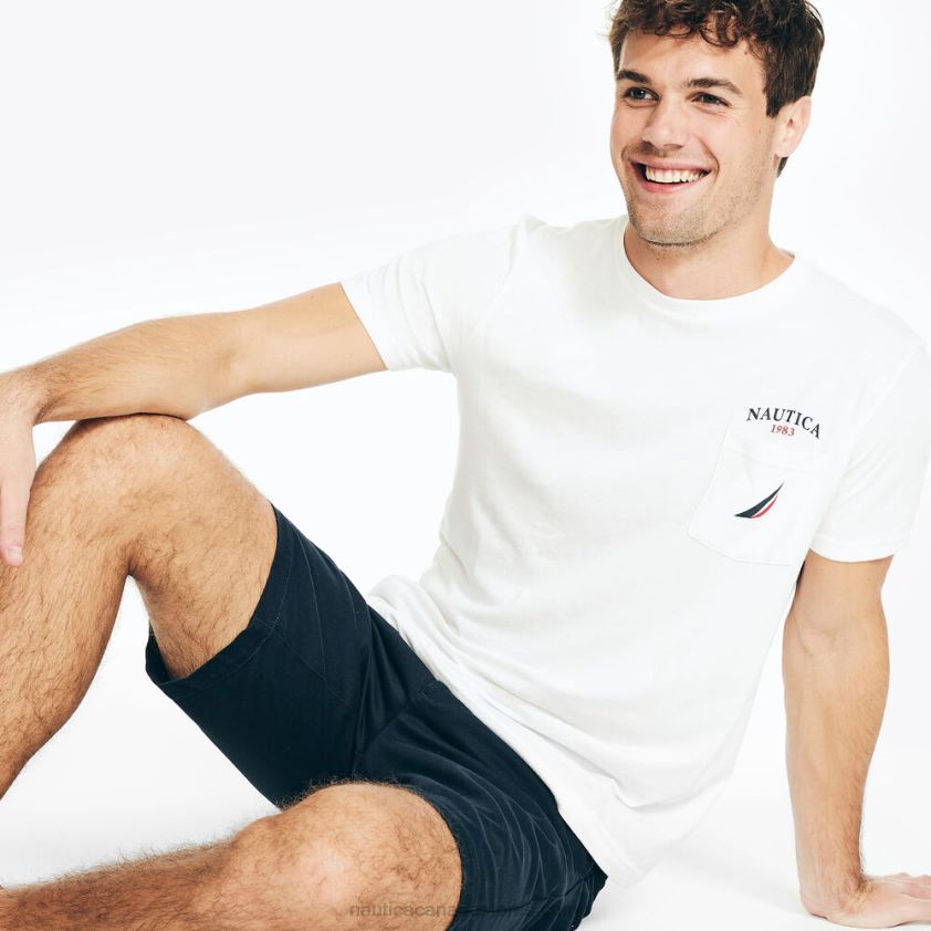 Big & Tall Sustainably Crafted Yacht Club Pocket Graphic T-Shirt Nautica Men Bright White R260HV428