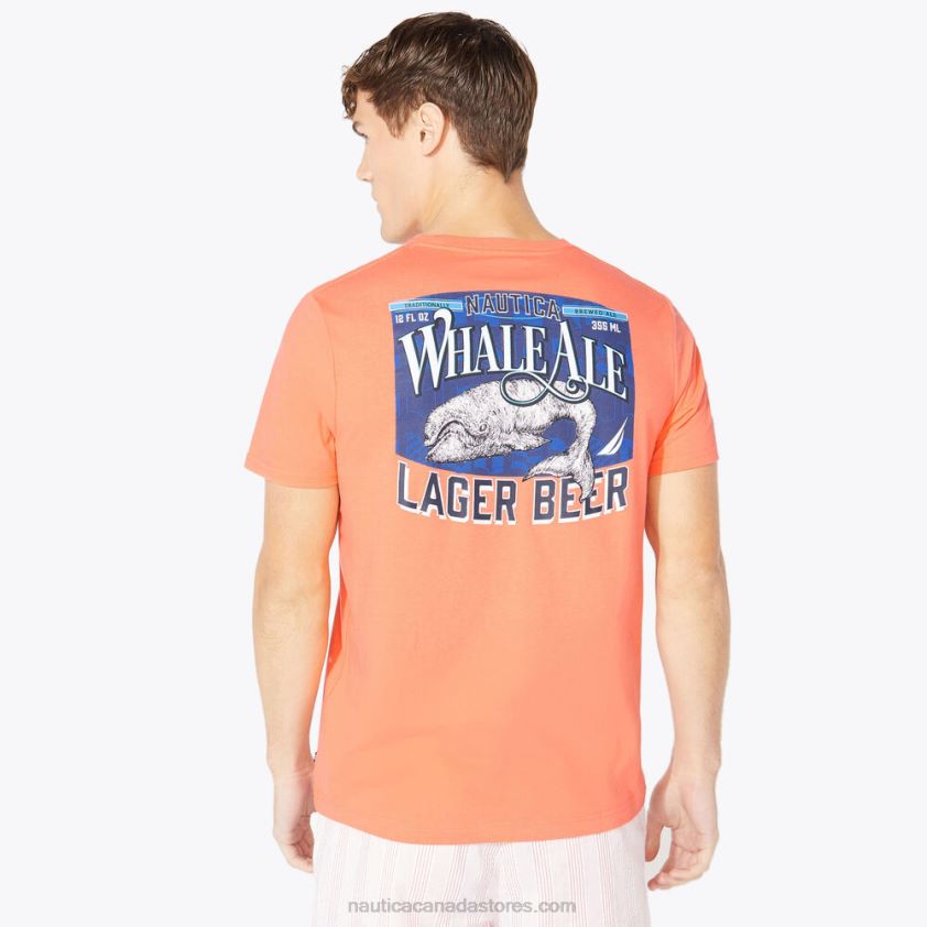 Big & Tall Whale Graphic T-Shirt Nautica Men Livng Coral R260HV551