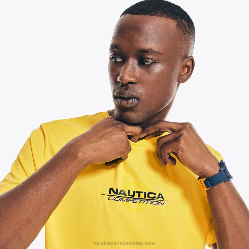 Competition Sustainably Crafted Logo T-Shirt Nautica Men Blazing Yellow R260HV367