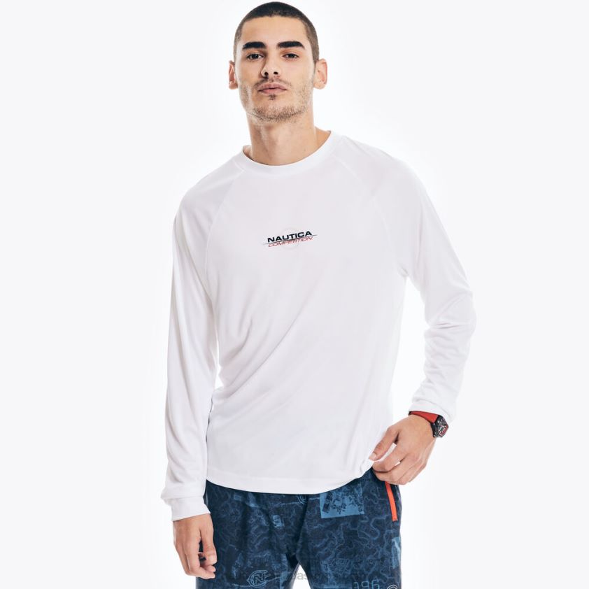 Competition Sustainably Crafted Long-Sleeve T-Shirt Nautica Men Bright White R260HV437