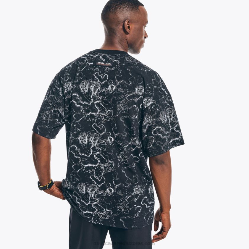 Competition Sustainably Crafted Printed T-Shirt Nautica Men True Black R260HV520