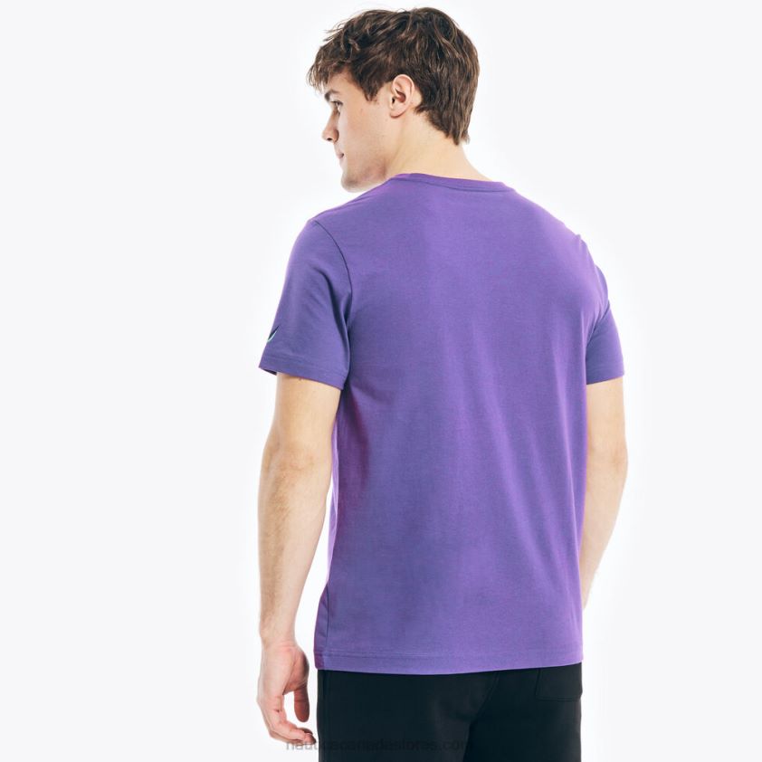Competition Sustainably Crafted Sailing Team Graphic T-Shirt Nautica Men Pier Purple Heather R260HV389