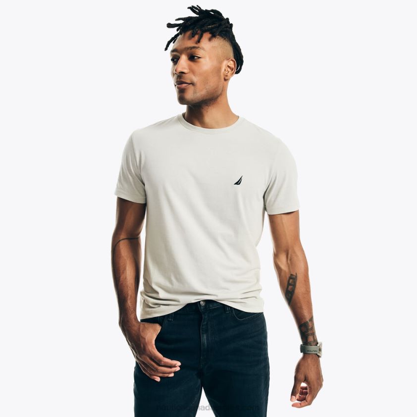 Heathered Crewneck T-Shirt Nautica Men Grey Heather R260HV8