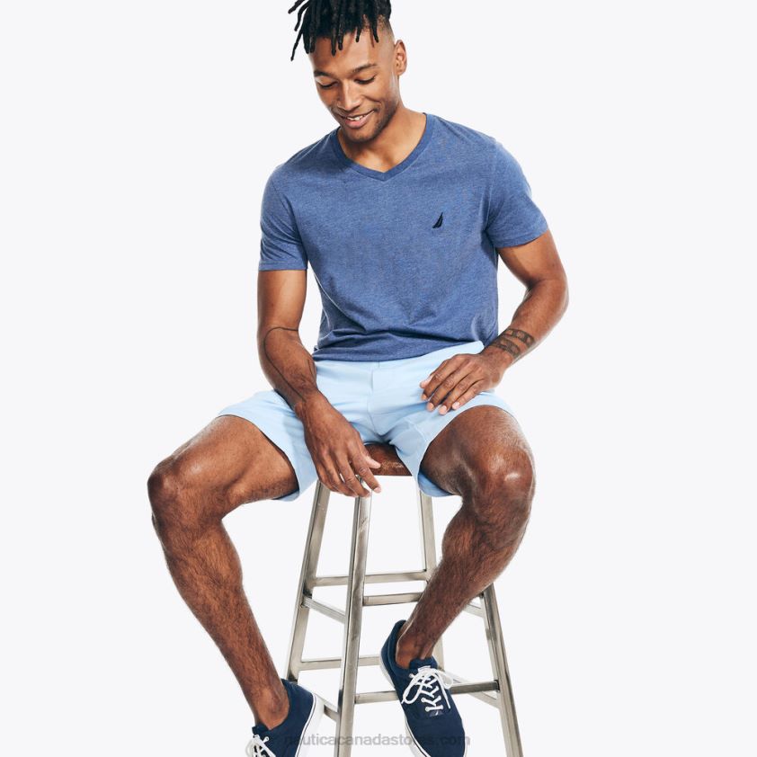 Heathered V-Neck T-Shirt Nautica Men Stellar Blue Heather R260HV41