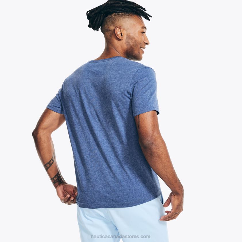 Heathered V-Neck T-Shirt Nautica Men Stellar Blue Heather R260HV41