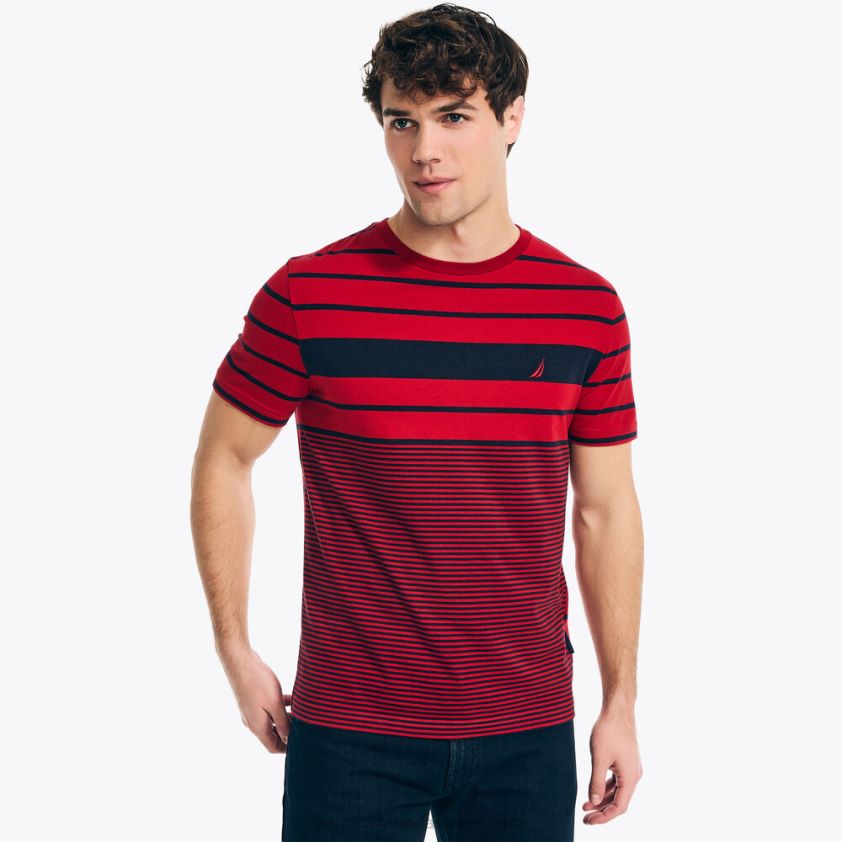 Navtech Striped T-Shirt Nautica Men Nautica Red R260HV21