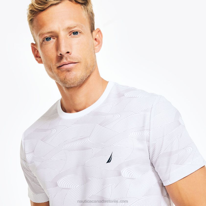 Navtech Sustainably Crafted Printed T-Shirt Nautica Men Bright White R260HV418