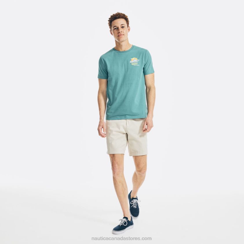 Sunset Boat Graphic T-Shirt Nautica Men Delphinium Blue R260HV622