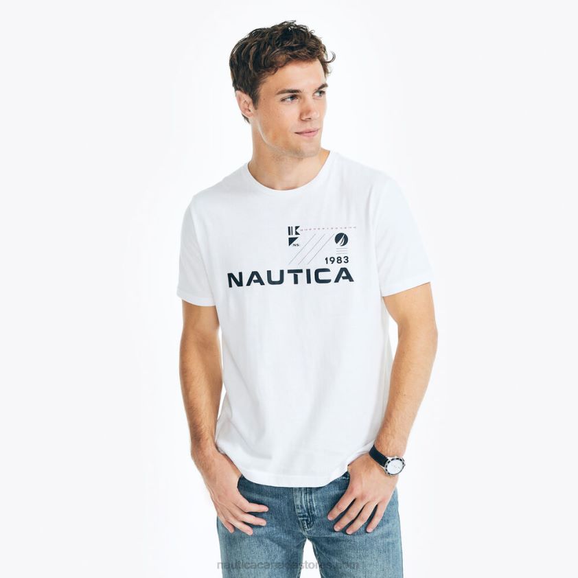 Sustainably Crafted 1983 Graphic T-Shirt Nautica Men Bright White R260HV64