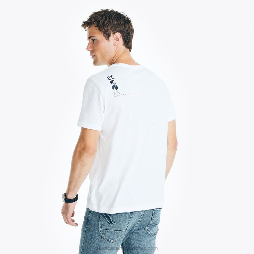 Sustainably Crafted 1983 Graphic T-Shirt Nautica Men Bright White R260HV64
