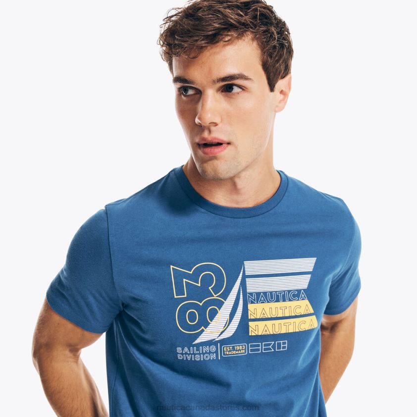 Sustainably Crafted 83 Graphic T-Shirt Nautica Men Windsurf Blue R260HV75