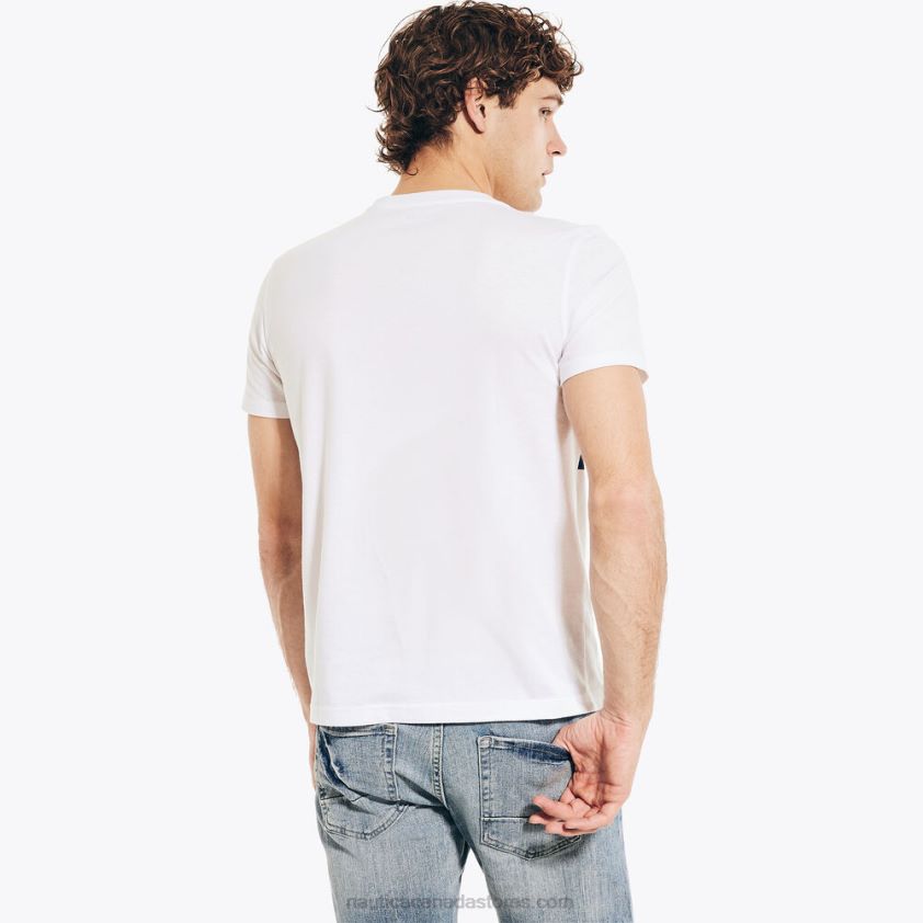 Sustainably Crafted Beach Vibes Graphic T-Shirt Nautica Men Bright White R260HV662