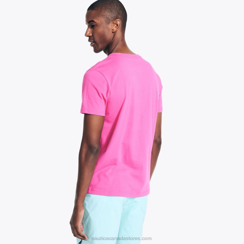 Sustainably Crafted Compass Graphic T-Shirt Nautica Men Rockaway Red R260HV137