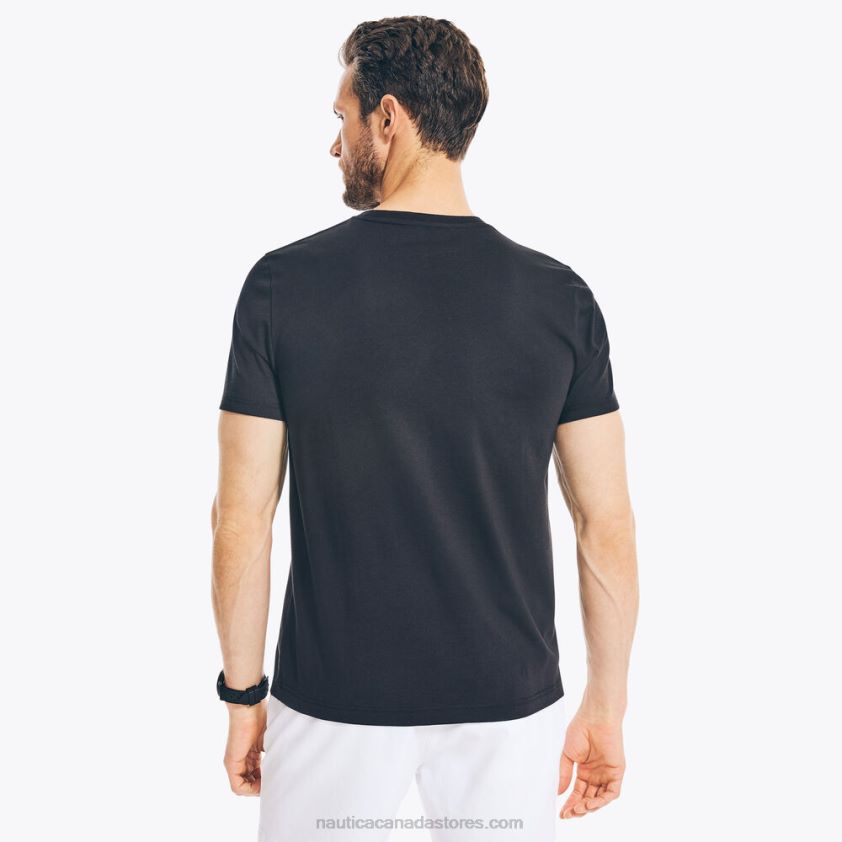 Sustainably Crafted Flags Graphic T-Shirt Nautica Men True Black R260HV714