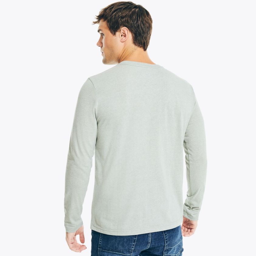 Sustainably Crafted Graphic Long-Sleeve T-Shirt Nautica Men Grey Heather R260HV163