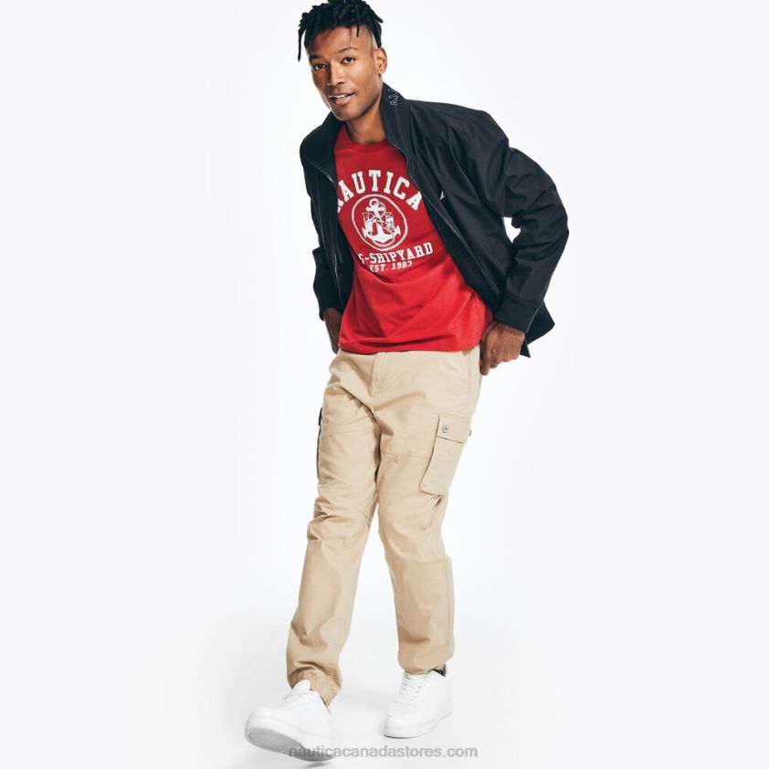 Sustainably Crafted Graphic Long-Sleeve T-Shirt Nautica Men Nautica Red R260HV153