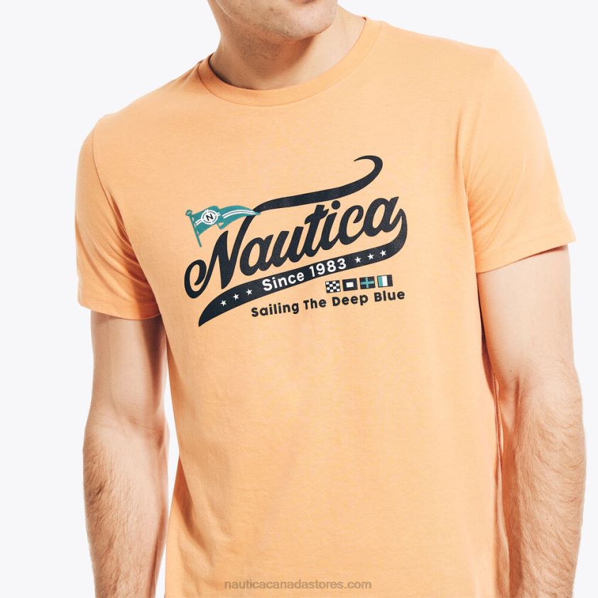 Sustainably Crafted Heritage Graphic T-Shirt Nautica Men Orchid Pink R260HV553