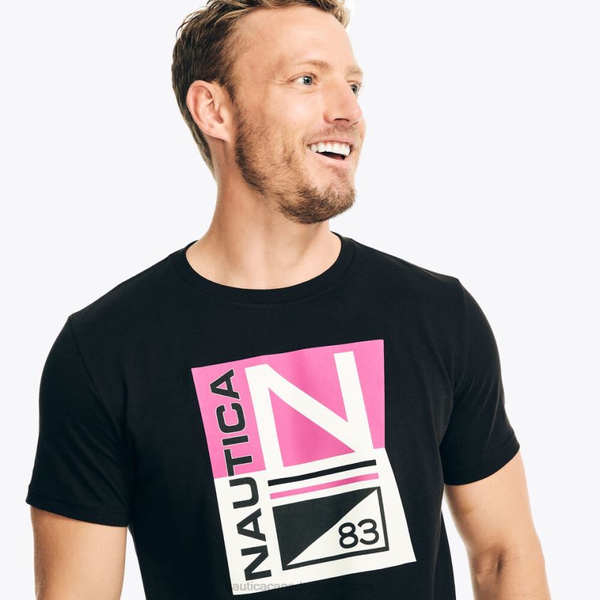 Sustainably Crafted Heritage Graphic T-Shirt Nautica Men True Black R260HV237