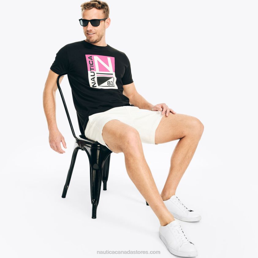 Sustainably Crafted Heritage Graphic T-Shirt Nautica Men True Black R260HV237